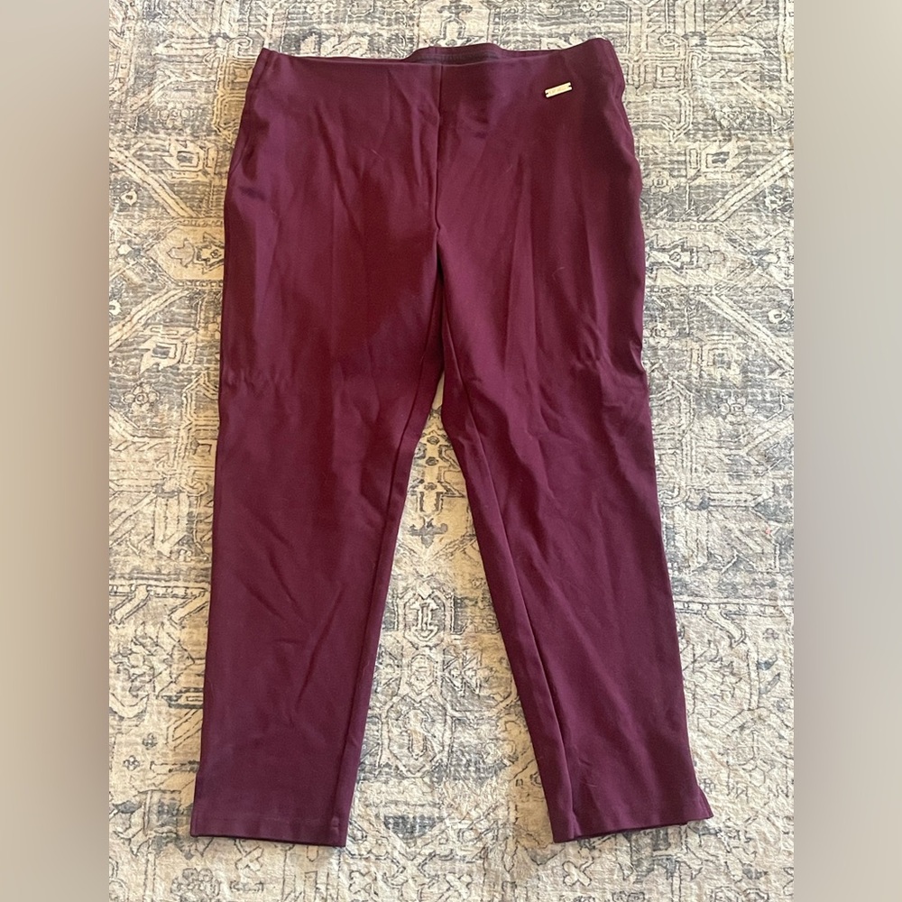 Rafaella Women's Burgundy Ankle Pants